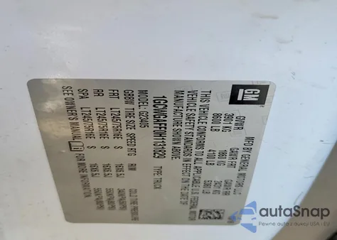 2017 Chevrolet Express G2500 z USA, uszkodzony, nr VIN 1GCWGAFF0H1131829